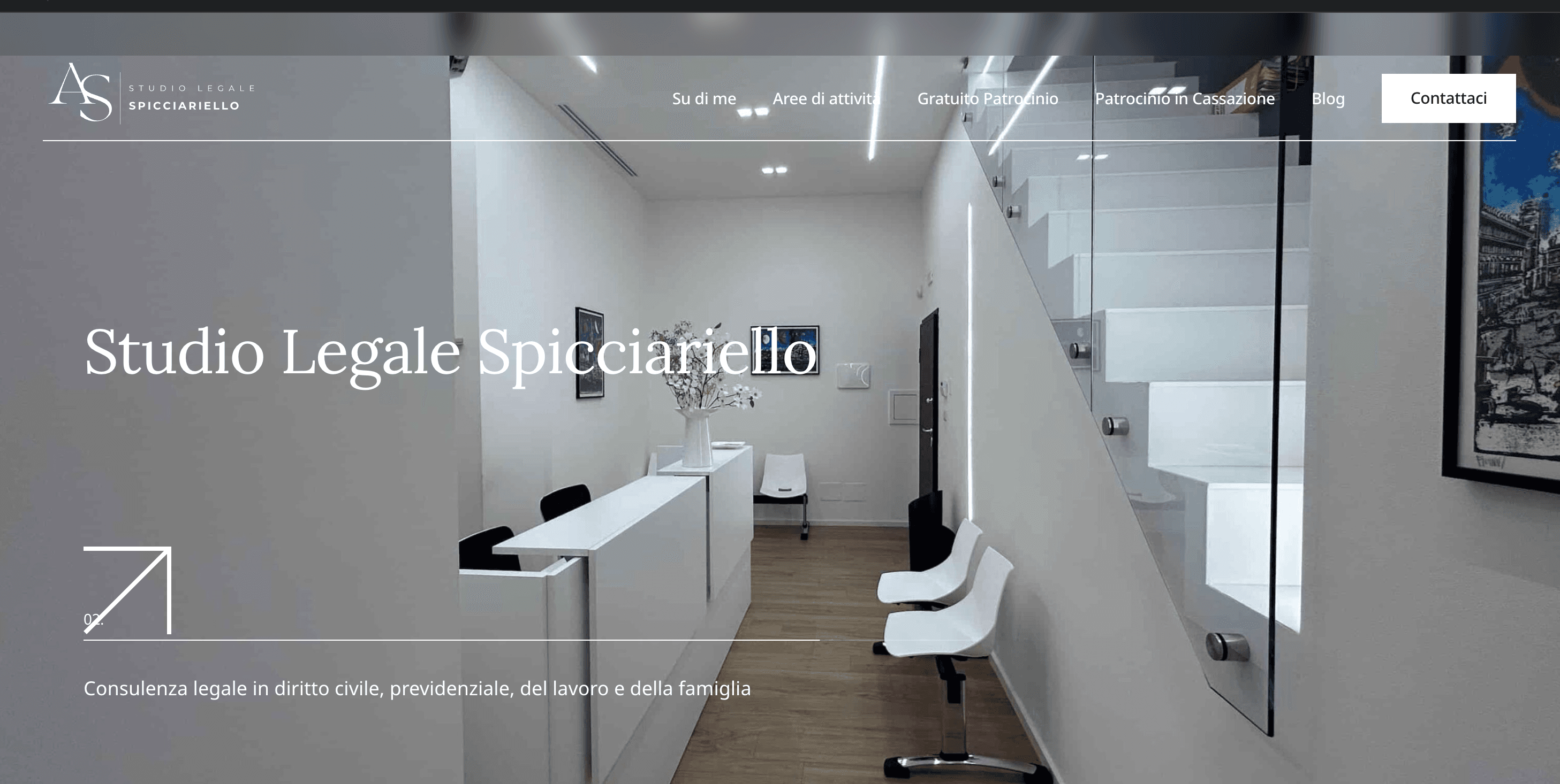 Homepage del sito studiolegalespicciariello.it