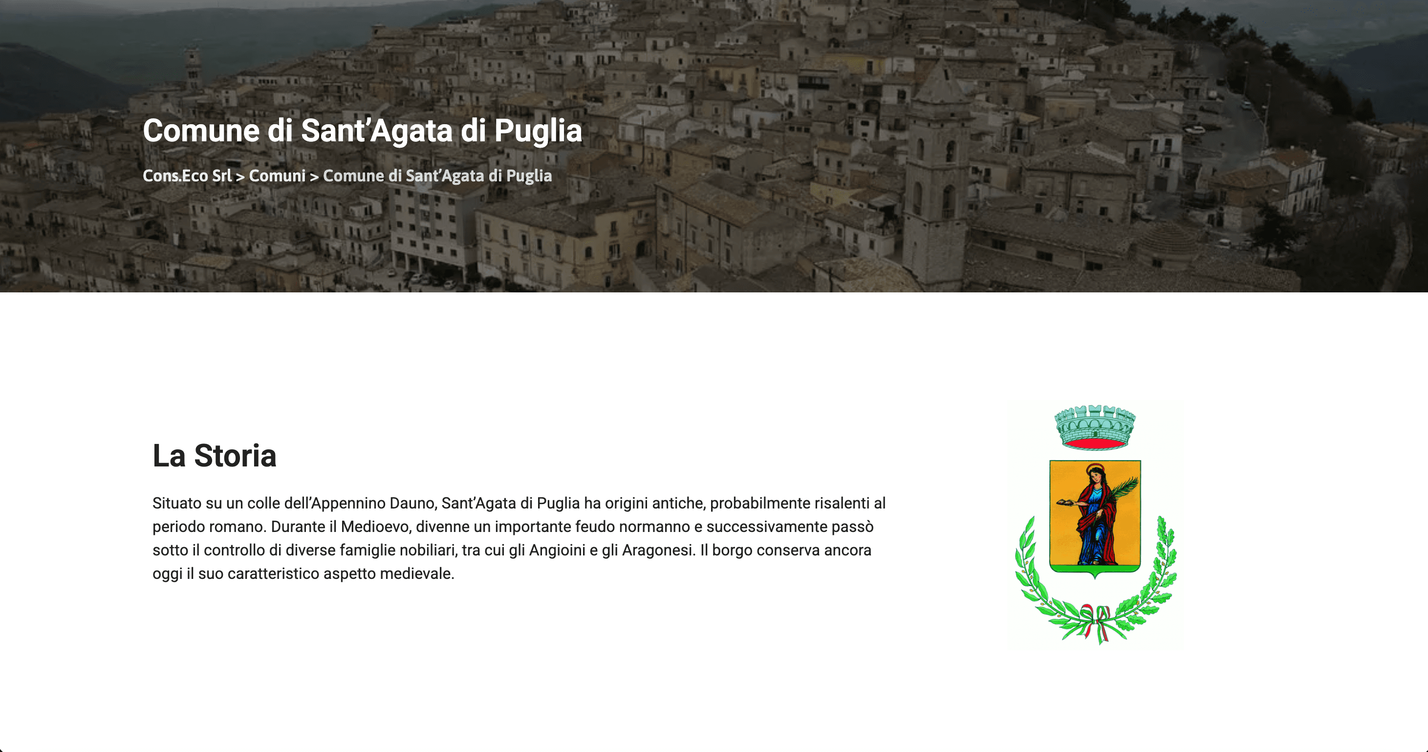 Pagina servizi aziendali di consecorifiuti.it