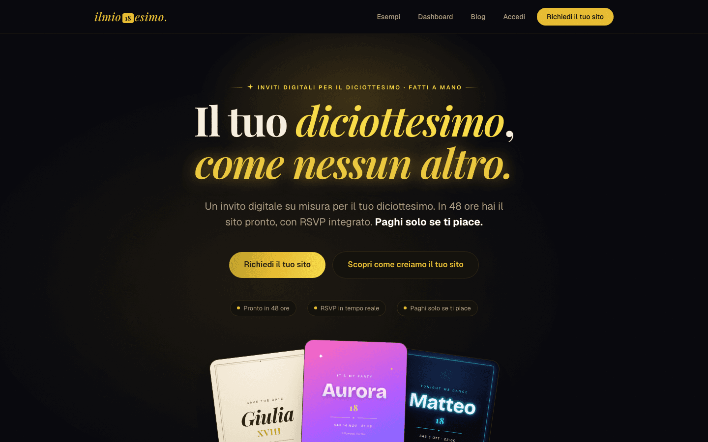 Screenshot ilmiodiciottesimo.com